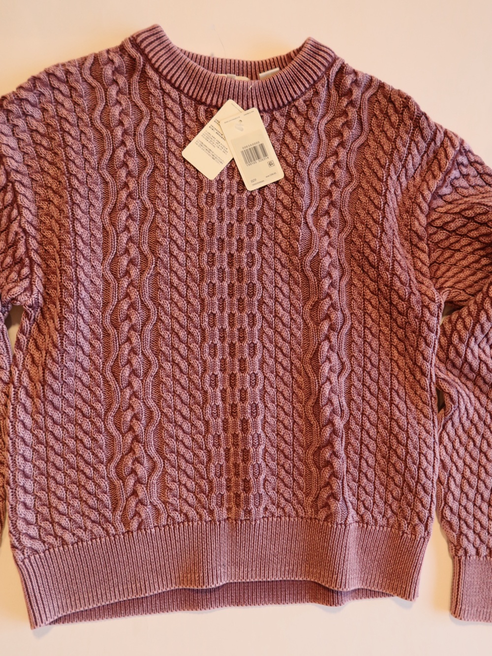 Levi’s Pink Cable Knit Crewneck Sweater — NWT, XS - Picture 5 of 8